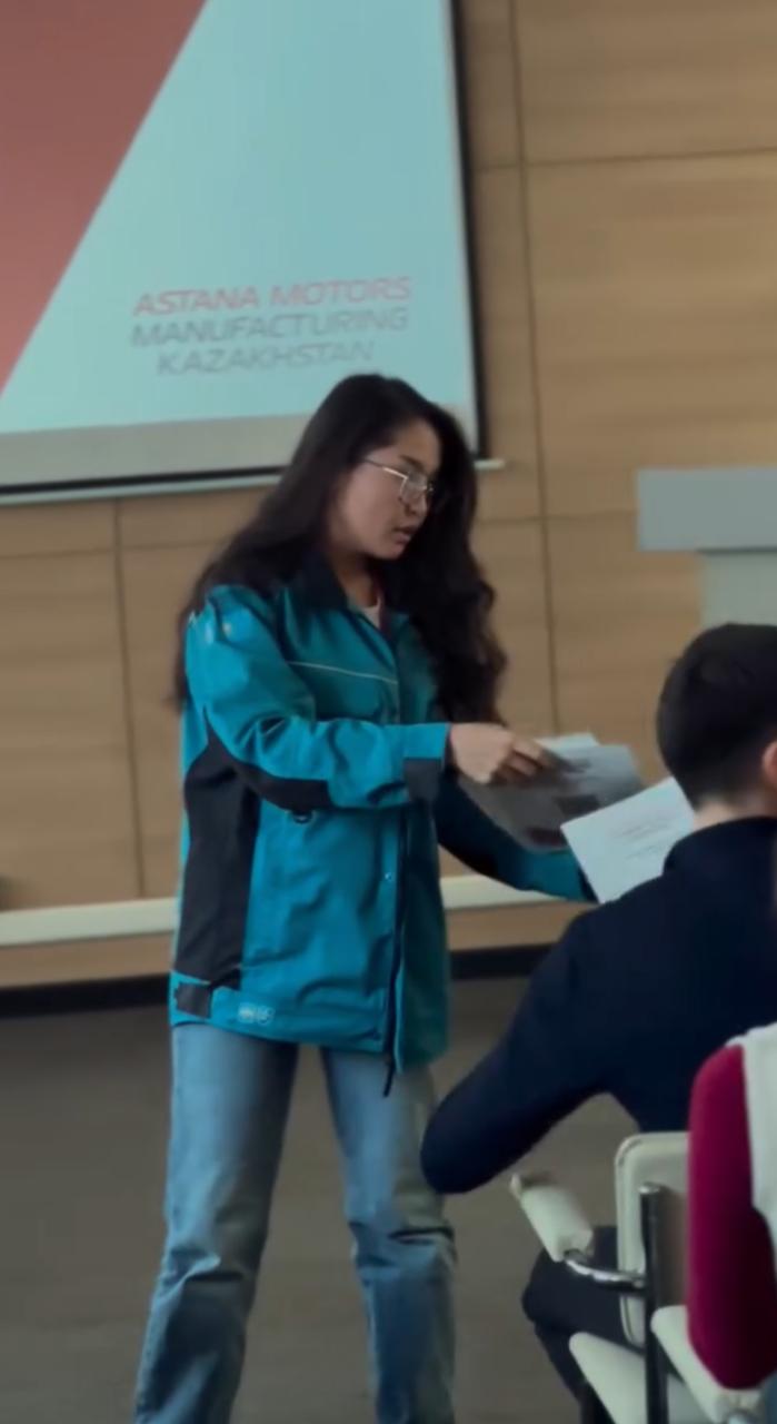 Meeting between final-year students and Astana Motors Manufacturing Kazakhstan
